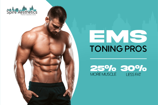 image of man with benefits of EMS toning pros treatment to help combat weight gain Wales