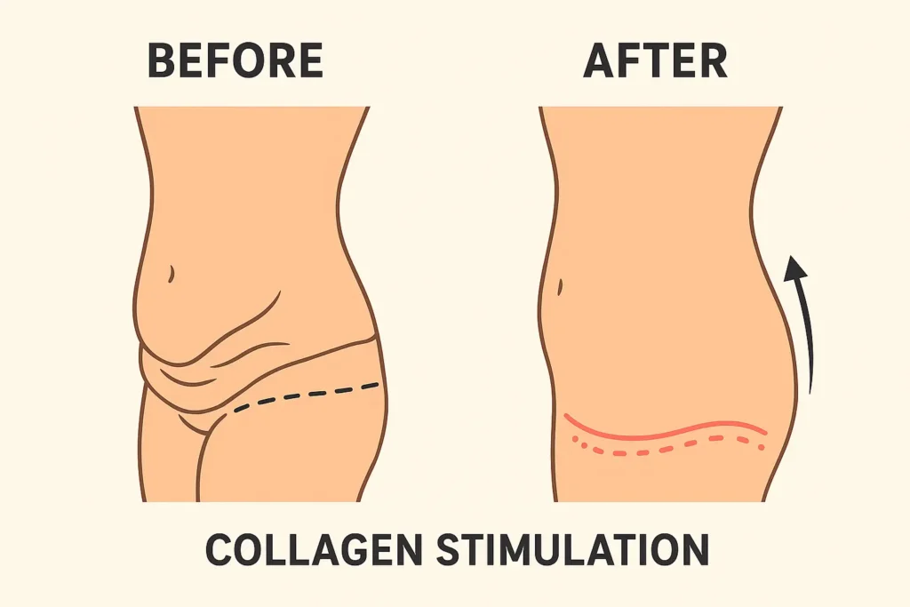 Before and after results for sagging skin after weight loss injections Wales